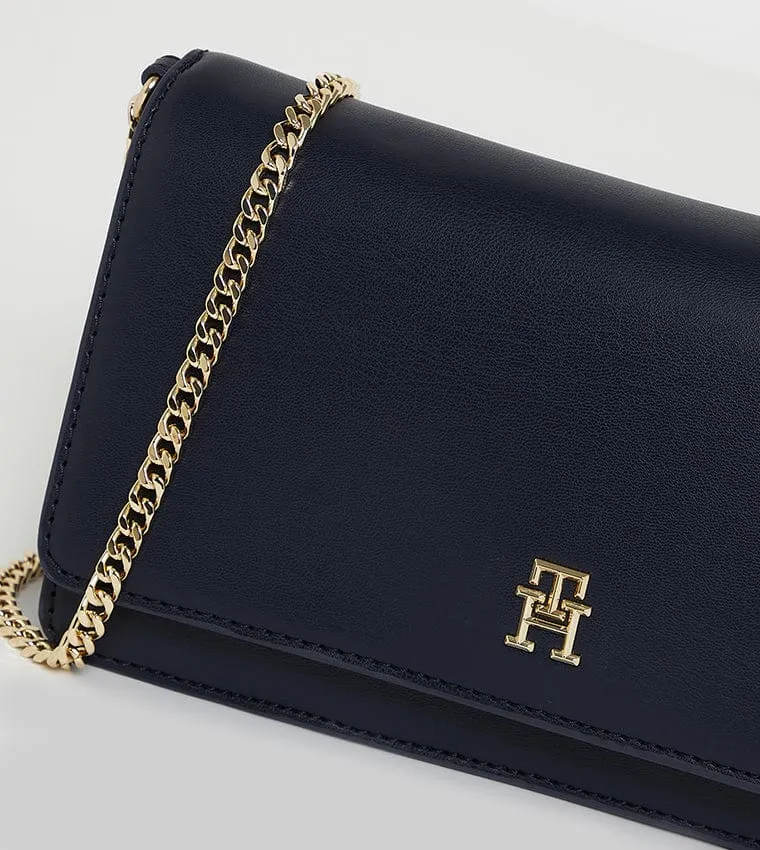 Tommy Hilfiger Refined Chain Crossover Bag in Space Blue