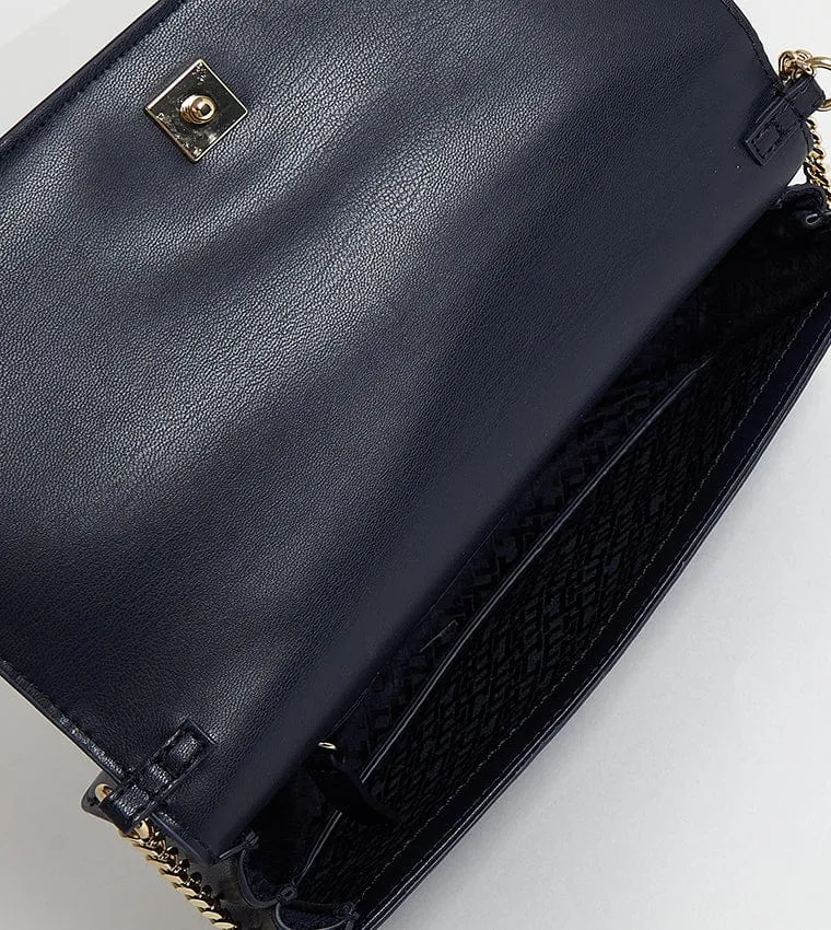 Tommy Hilfiger Refined Chain Crossover Bag in Space Blue