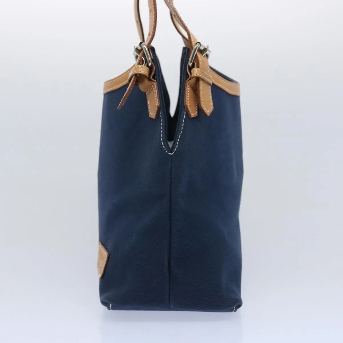 Trendy Inspired Burberry Blue Label Tote Bag Canvas Navy Auth Ti1535