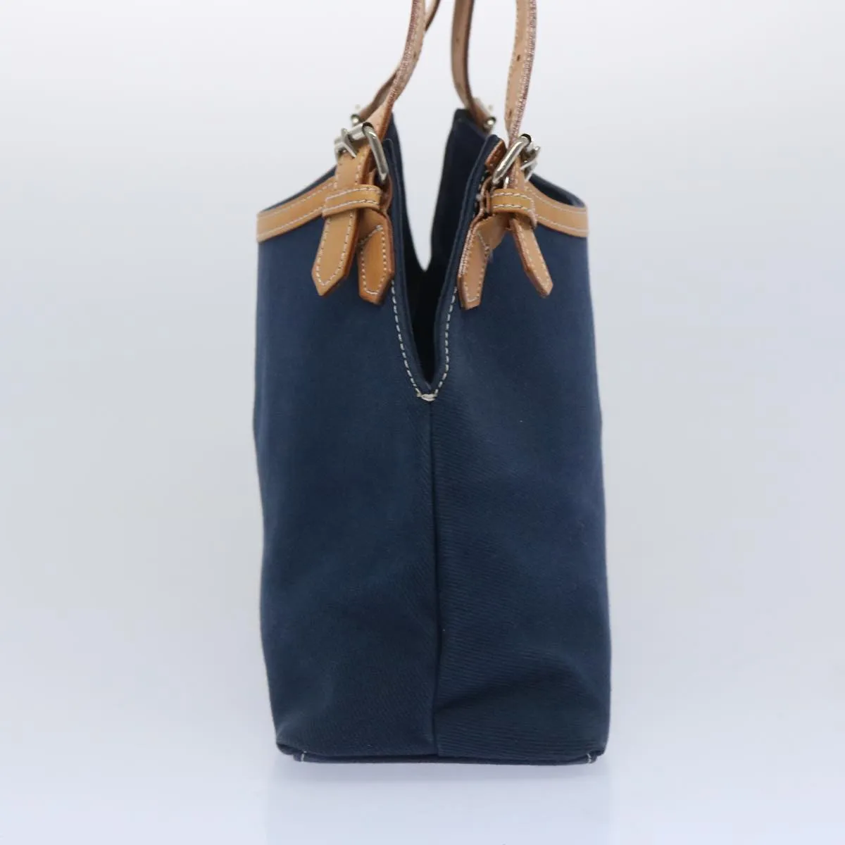 Trendy Inspired Burberry Blue Label Tote Bag Canvas Navy Auth Ti1535