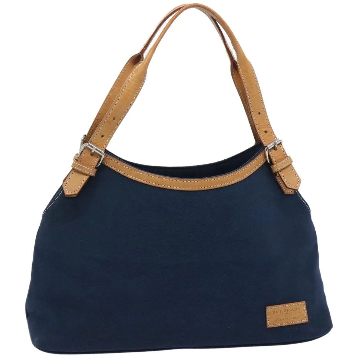 Trendy Inspired Burberry Blue Label Tote Bag Canvas Navy Auth Ti1535