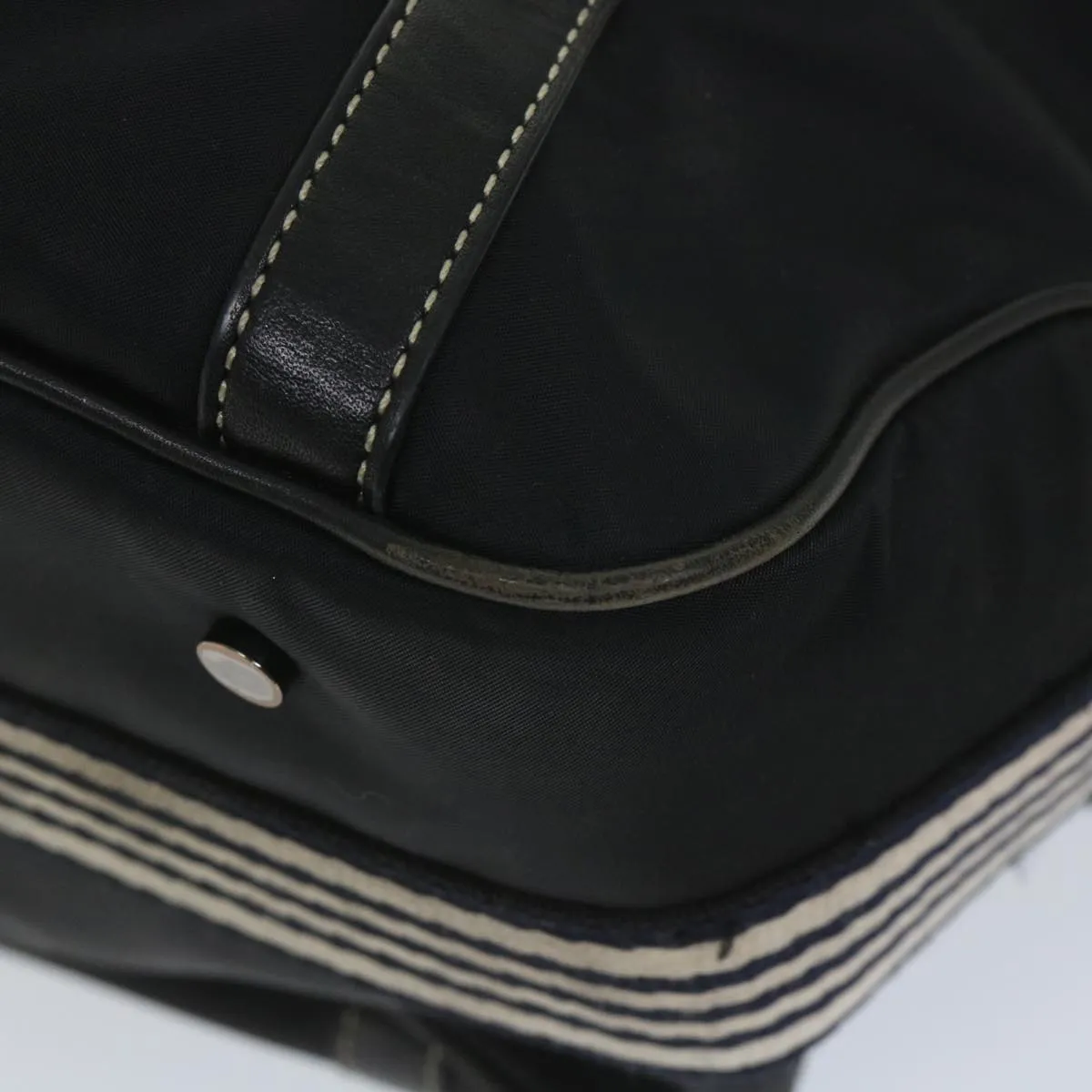 Trendy Inspired Burberry Blue Label Tote Bag Nylon Black Auth 56630