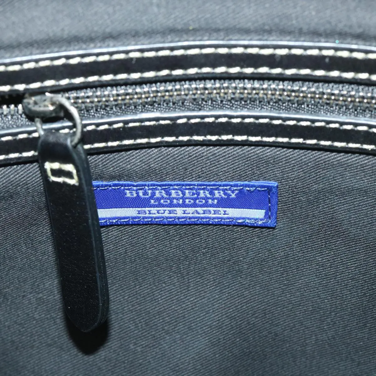 Trendy Inspired Burberry Blue Label Tote Bag Nylon Black Auth 56630
