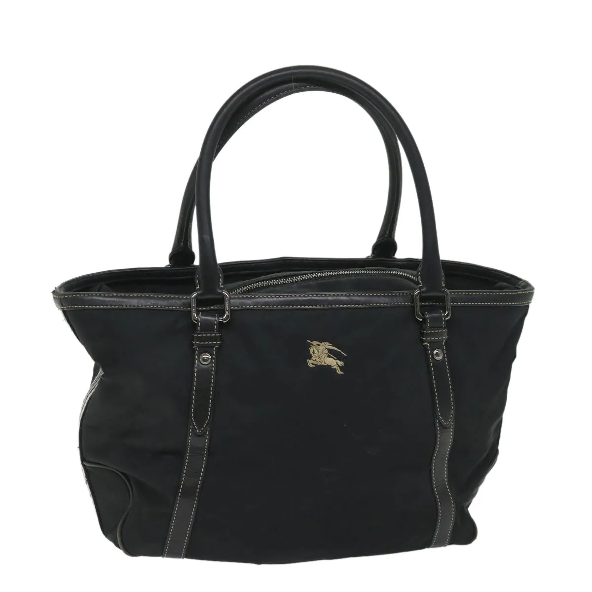 Trendy Inspired Burberry Blue Label Tote Bag Nylon Black Auth 56630