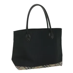 Trendy Inspired Burberry Blue Label Tote Bag Nylon Black Auth Bs10845
