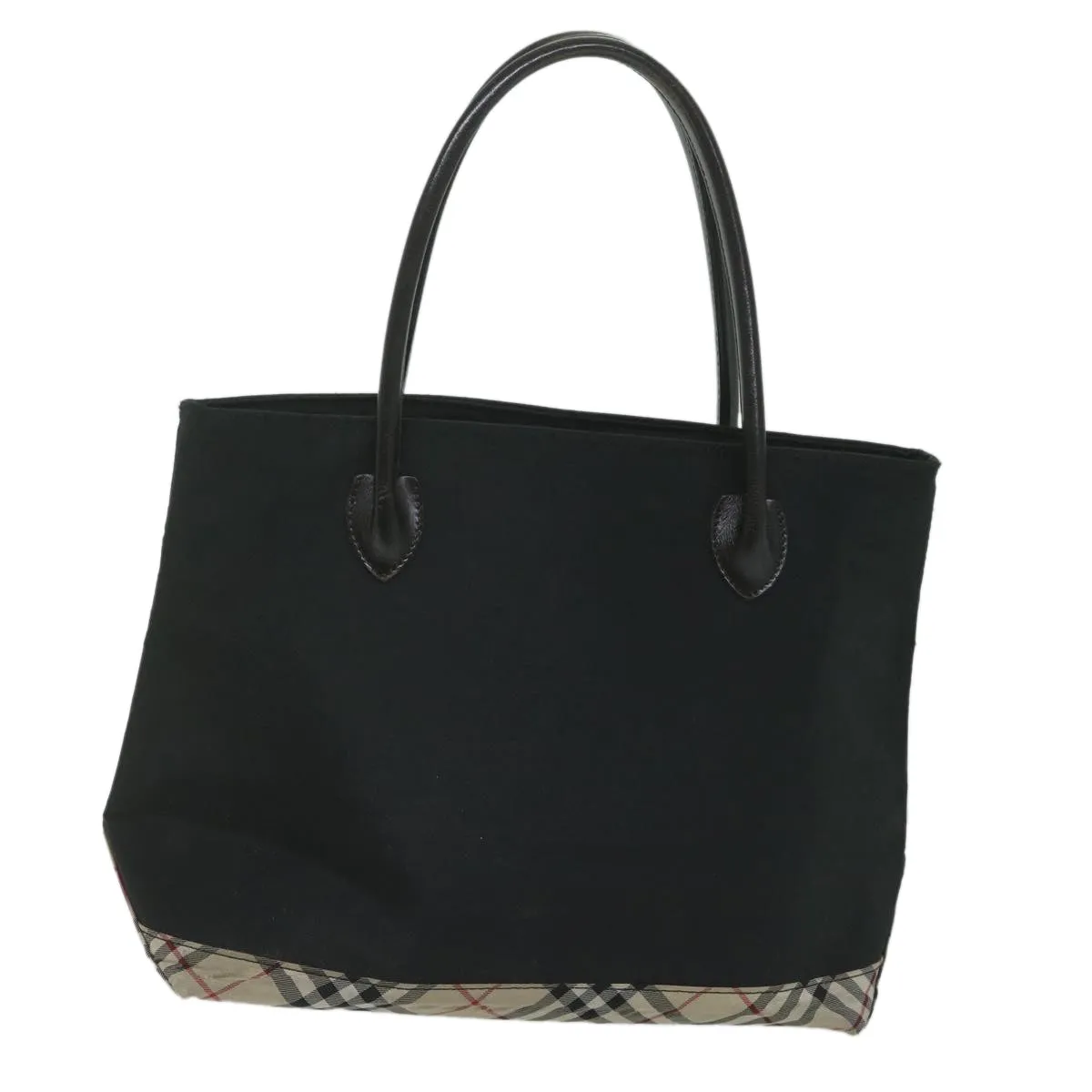 Trendy Inspired Burberry Blue Label Tote Bag Nylon Black Auth Bs10845