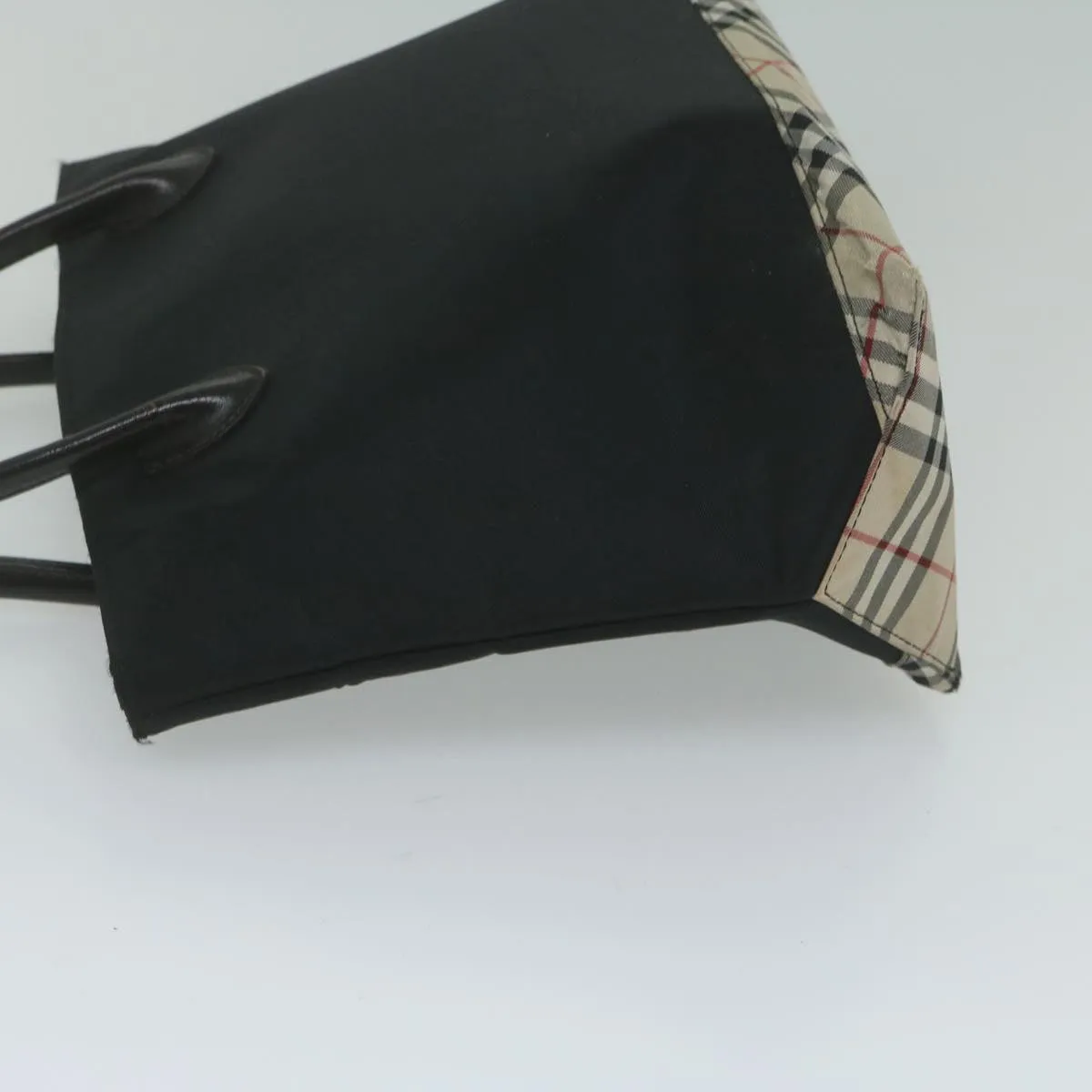Trendy Inspired Burberry Blue Label Tote Bag Nylon Black Auth Bs10845