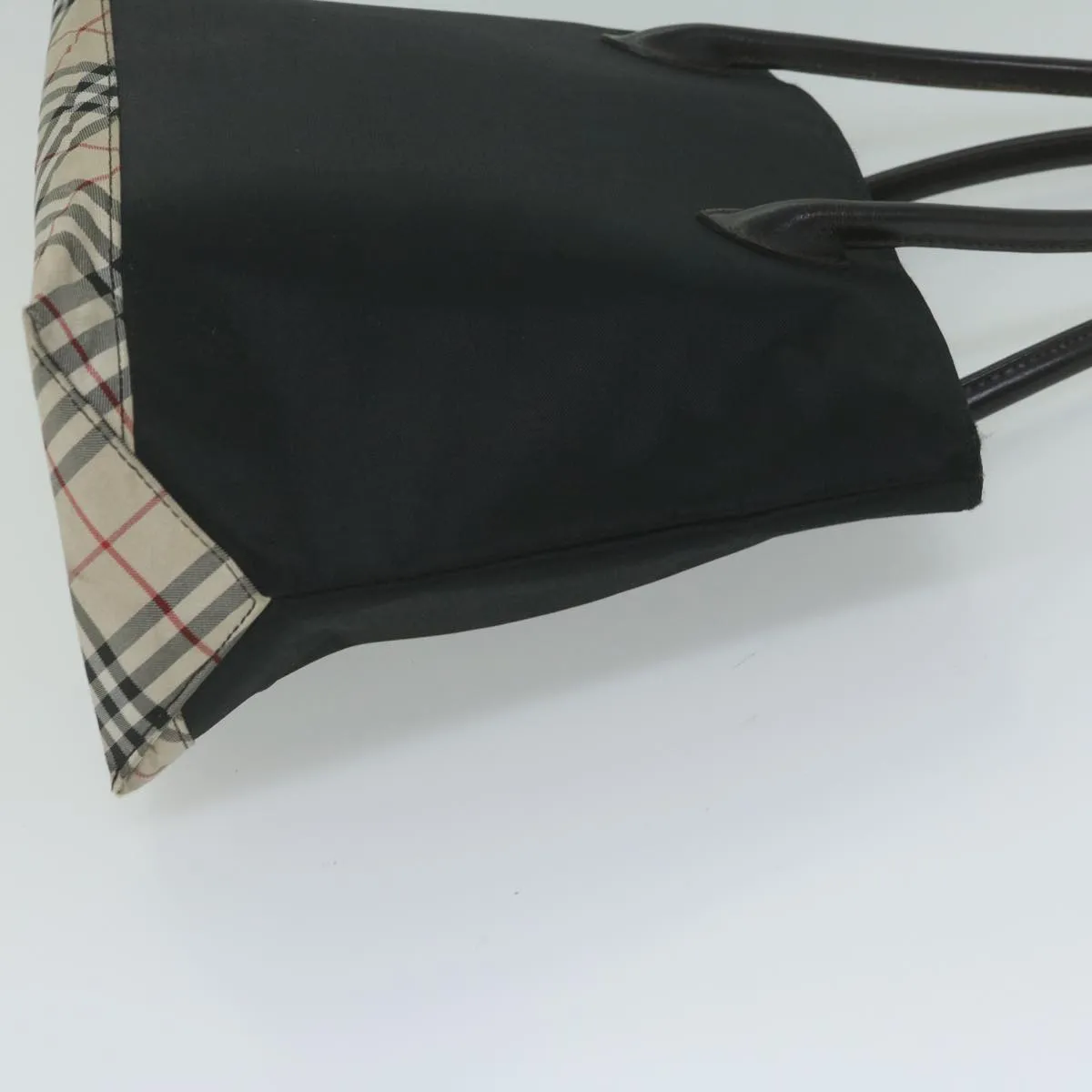 Trendy Inspired Burberry Blue Label Tote Bag Nylon Black Auth Bs10845