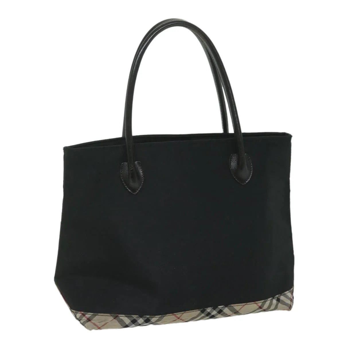 Trendy Inspired Burberry Blue Label Tote Bag Nylon Black Auth Bs10845