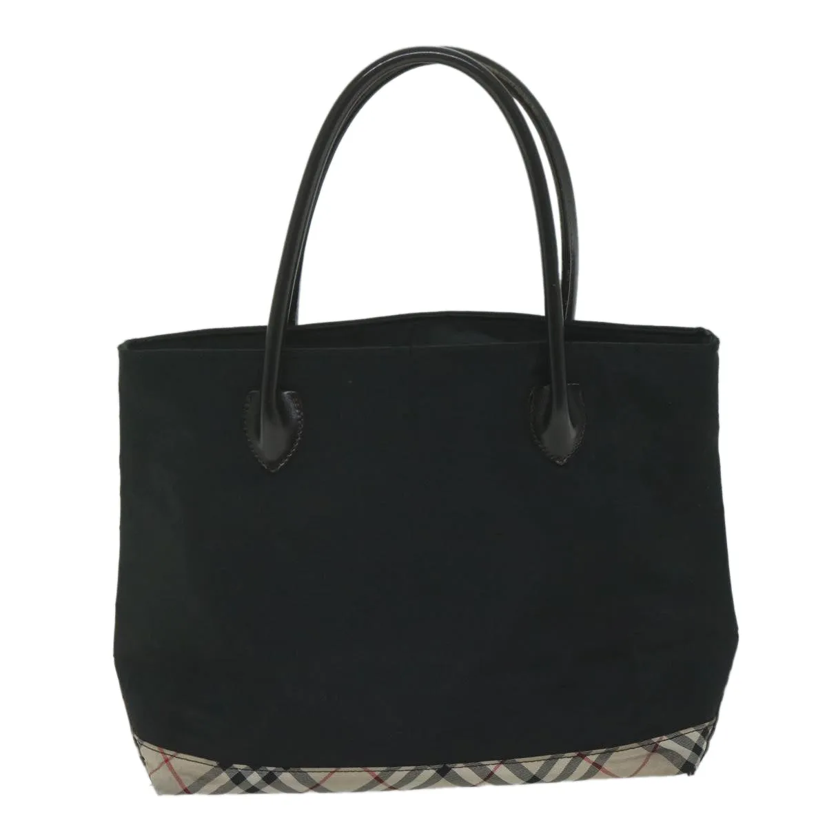 Trendy Inspired Burberry Blue Label Tote Bag Nylon Black Auth Bs10845