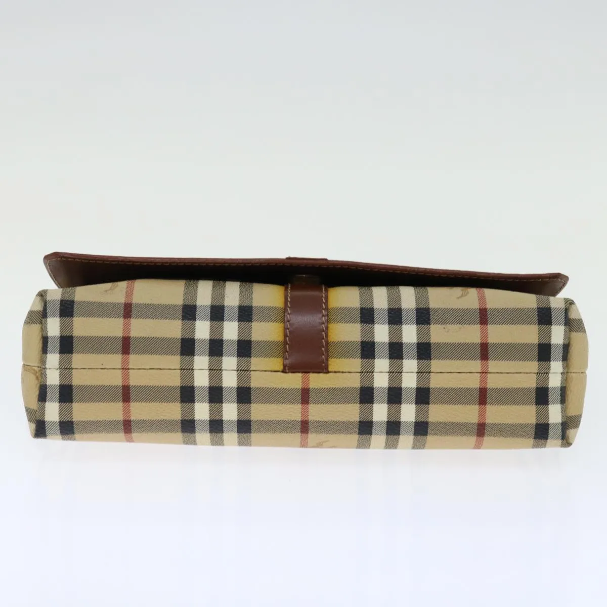Trendy Inspired Burberry Nova Check Shoulder Bag Pvc Beige Brown Auth 70944