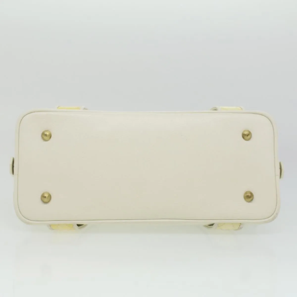 Trendy Inspired Burberry Shoulder Bag Leather White Auth Am3357