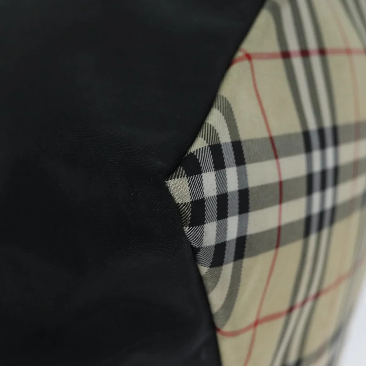 Trendy Inspired Burberryss Nova Check Blue Label Tote Bag Nylon Black Auth Yk12675
