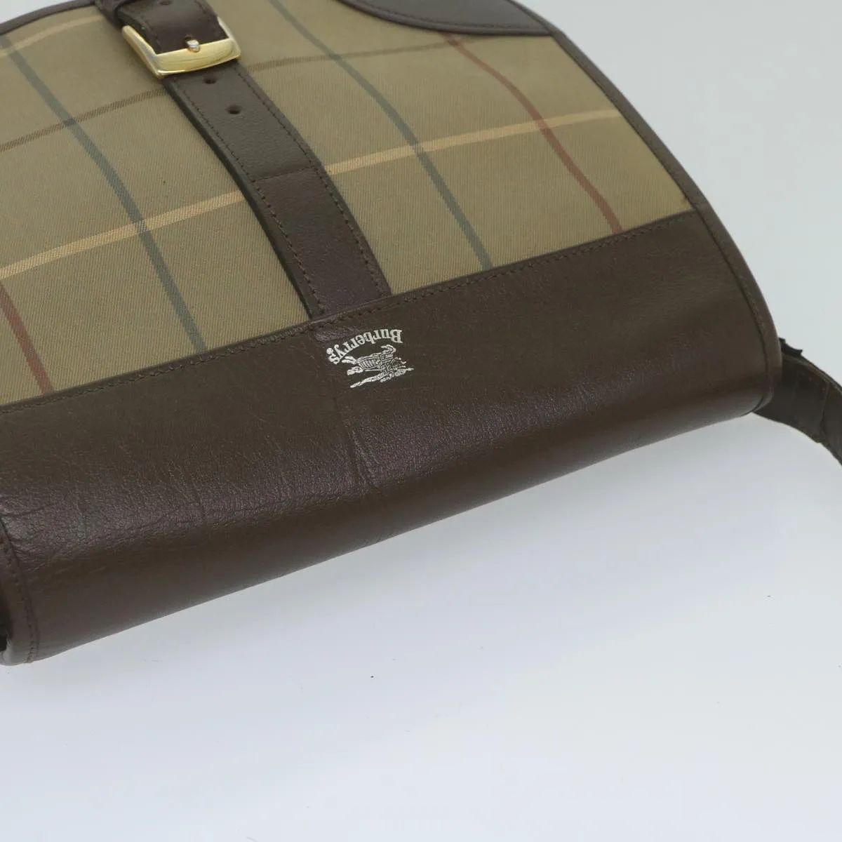 Trendy Inspired Burberryss Nova Check Shoulder Bag Canvas Brown Auth Th4326