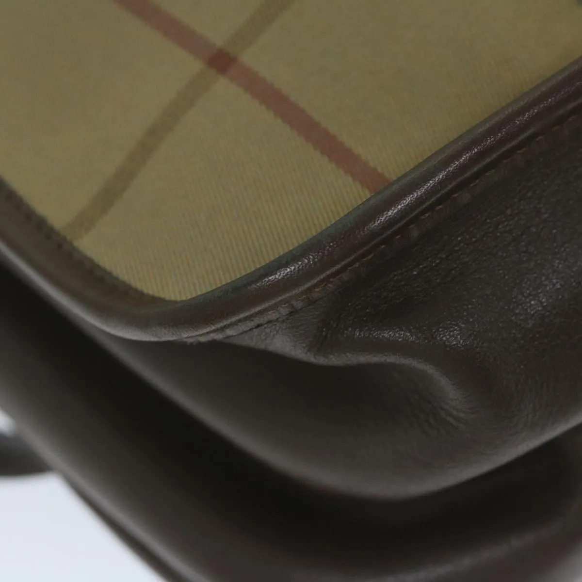 Trendy Inspired Burberryss Nova Check Shoulder Bag Canvas Brown Auth Th4326