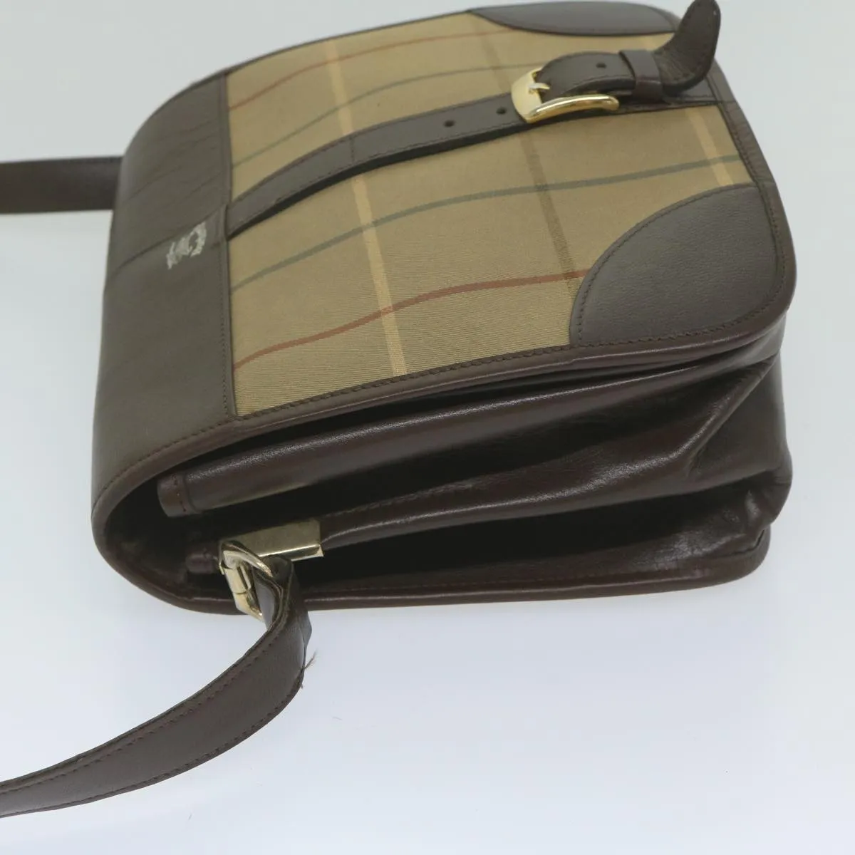 Trendy Inspired Burberryss Nova Check Shoulder Bag Canvas Brown Auth Th4326