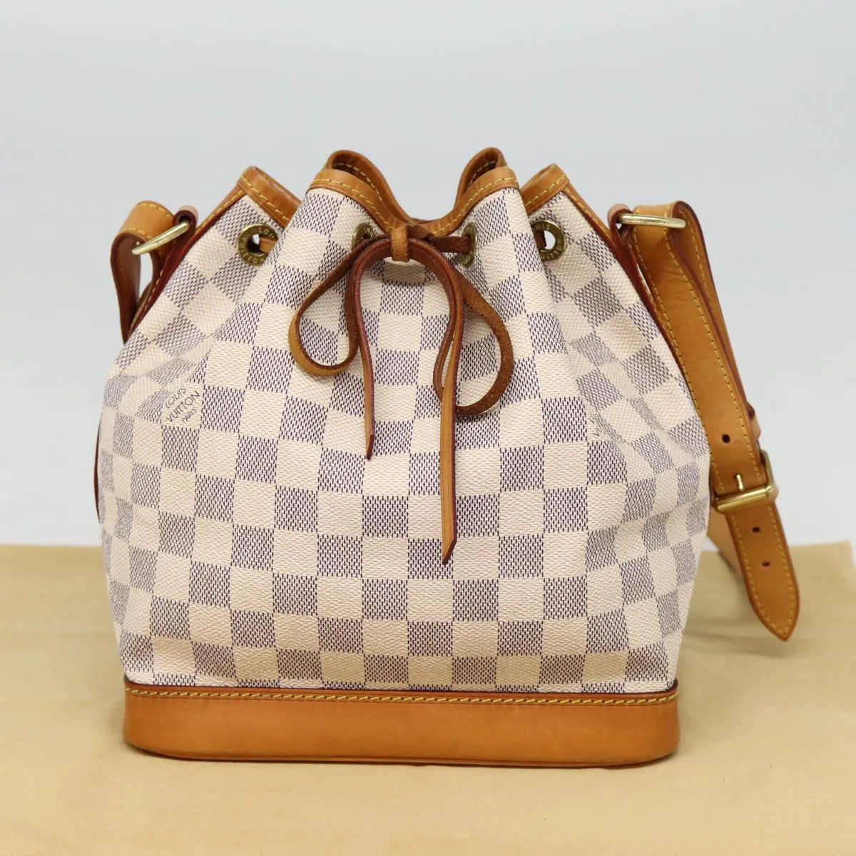 Trendy Inspired Louis Vuitton Damier Azur Noe Bb Shoulder Bag N41220 Lv Auth 88438