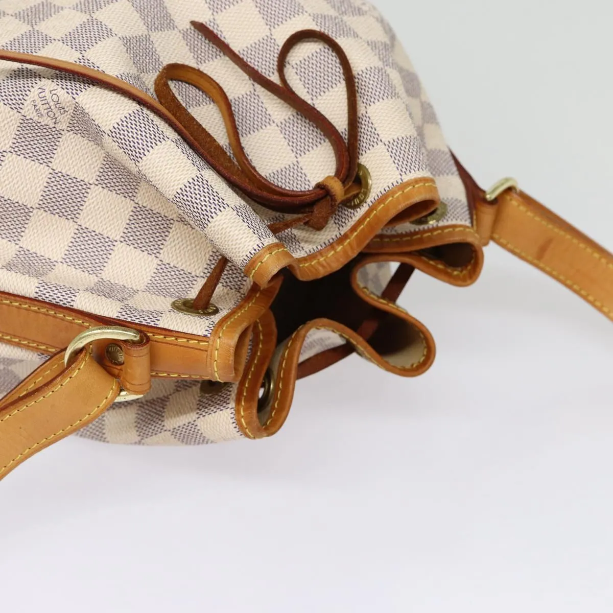Trendy Inspired Louis Vuitton Damier Azur Noe Bb Shoulder Bag N41220 Lv Auth 88438