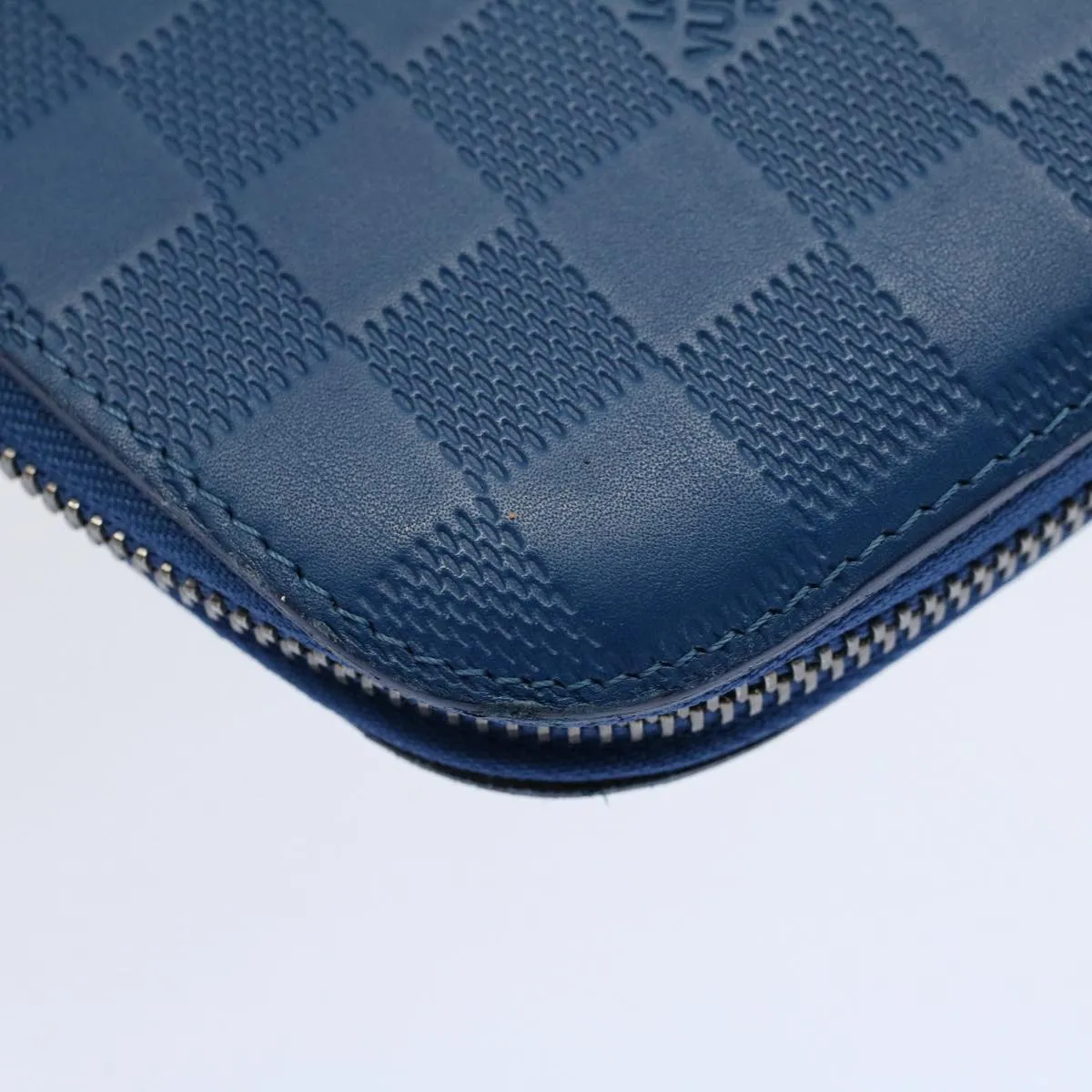 Trendy Inspired Louis Vuitton Damier Infini  Organizer Atholl Clutch Bag Blue M30653 Auth Ki3459