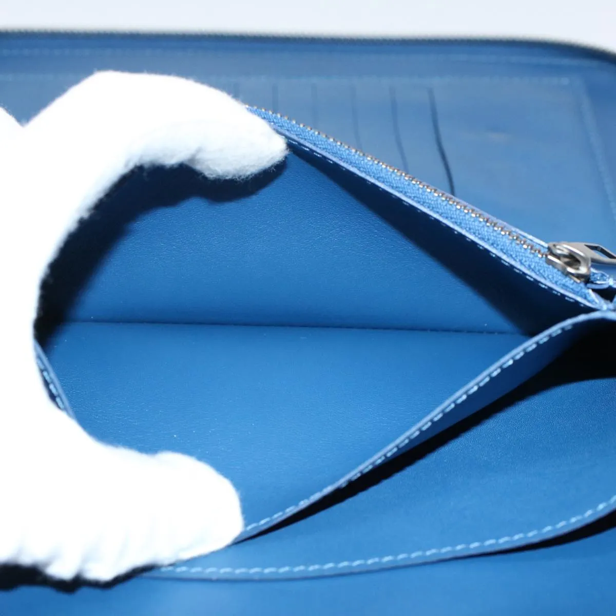 Trendy Inspired Louis Vuitton Damier Infini  Organizer Atholl Clutch Bag Blue M30653 Auth Ki3459
