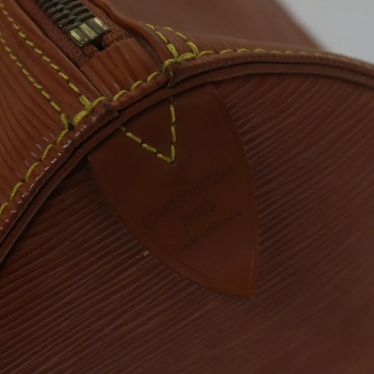 Trendy Inspired Louis Vuitton Epi Keepall 60 Boston Bag Brown Zipangu Gold M42948 Lv Auth Ki4860