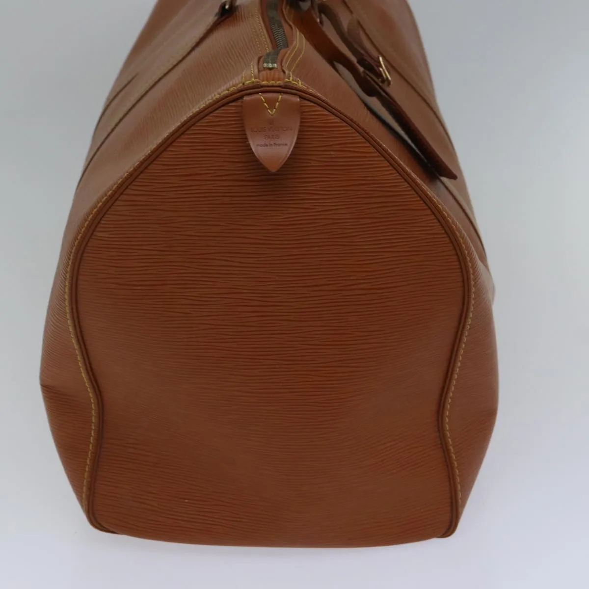 Trendy Inspired Louis Vuitton Epi Keepall 60 Boston Bag Brown Zipangu Gold M42948 Lv Auth Ki4860