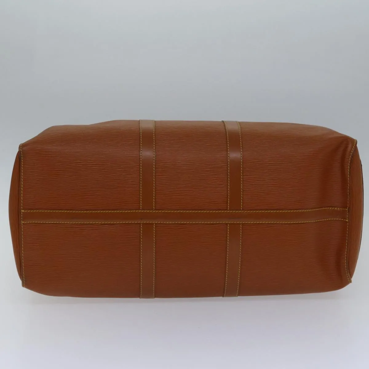Trendy Inspired Louis Vuitton Epi Keepall 60 Boston Bag Brown Zipangu Gold M42948 Lv Auth Ki4860