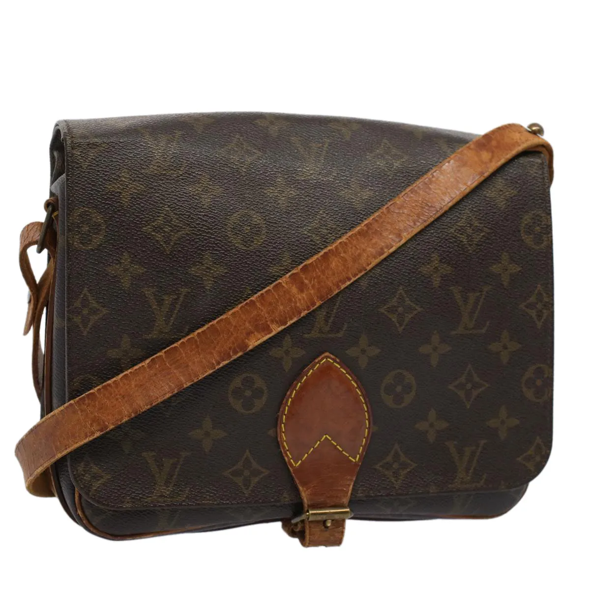 Trendy Inspired Louis Vuitton Monogram Cartouchiere Gm Shoulder Bag M51252 Lv Auth Bs9772