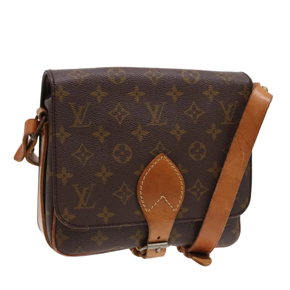 Trendy Inspired Louis Vuitton Monogram Cartouchiere Mm Shoulder Bag Vintage M51253 Lv Auth 78689