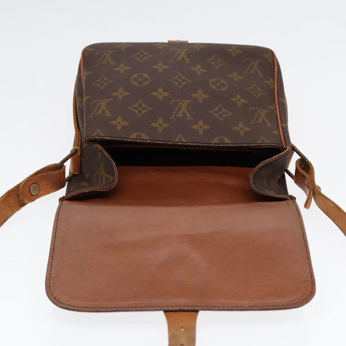 Trendy Inspired Louis Vuitton Monogram Cartouchiere Mm Shoulder Bag Vintage M51253 Lv Auth 78689