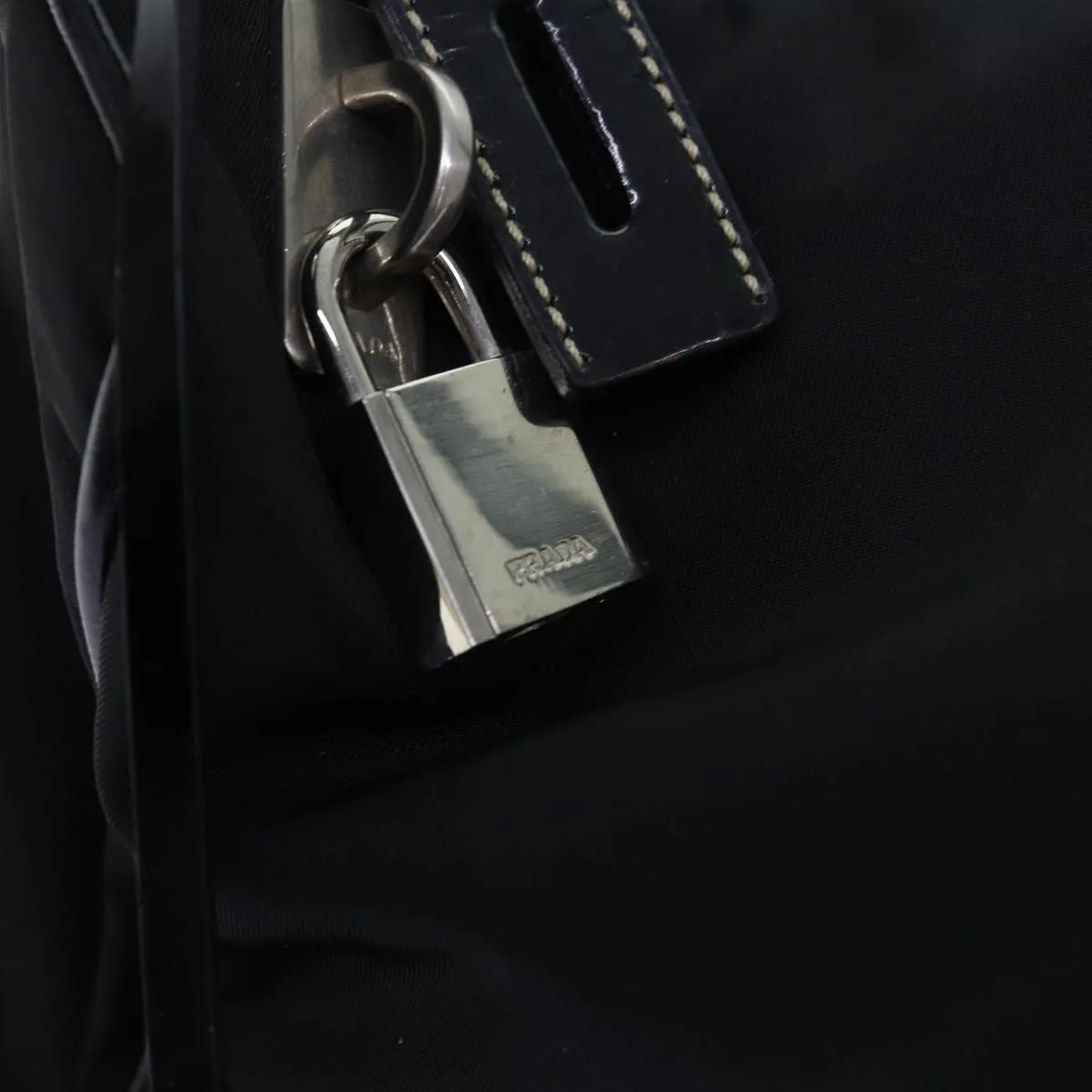Trendy Inspired Prada Shoulder Bag Nylon Black Auth Am6210