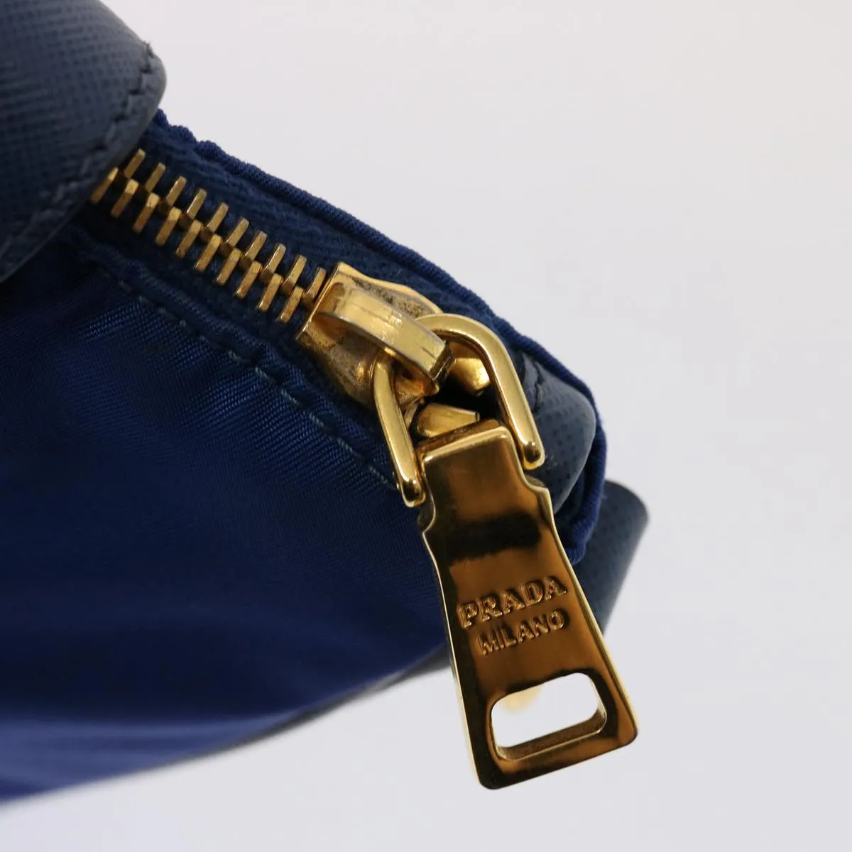 Trendy Inspired Prada Shoulder Bag Nylon Blue Auth 75359