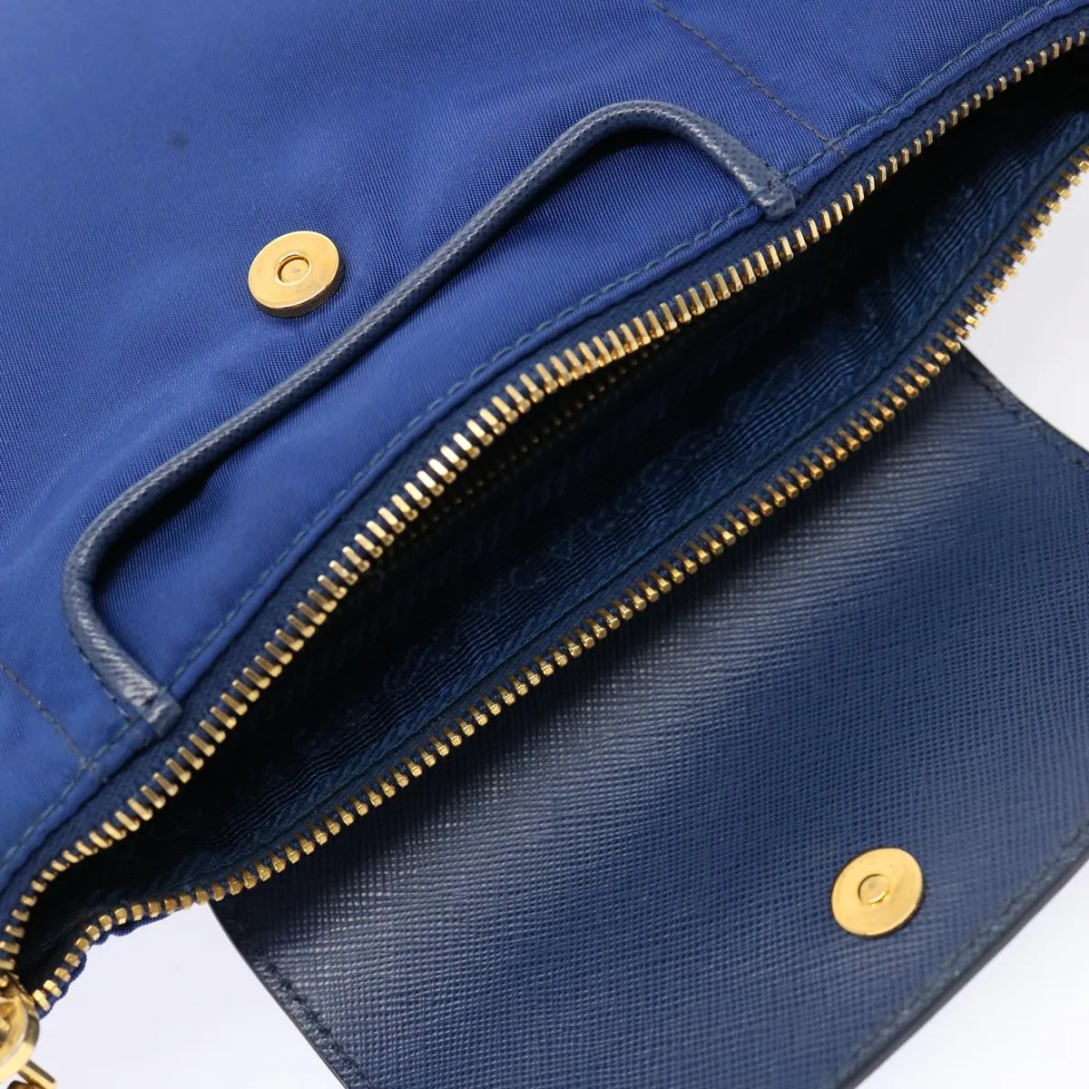 Trendy Inspired Prada Shoulder Bag Nylon Blue Auth 75359