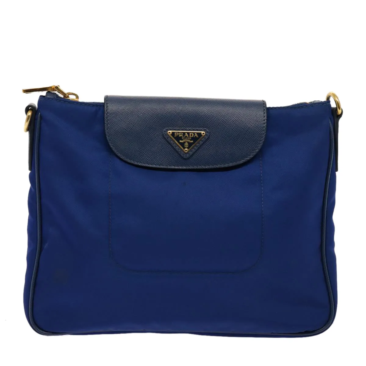 Trendy Inspired Prada Shoulder Bag Nylon Blue Auth 75359