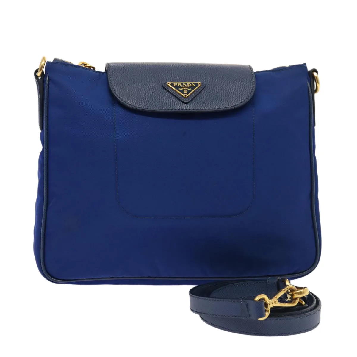 Trendy Inspired Prada Shoulder Bag Nylon Blue Auth 75359