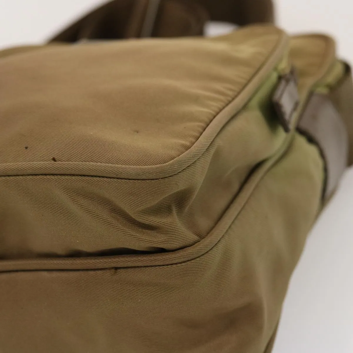 Trendy Inspired Prada Shoulder Bag Nylon Khaki Auth 75573