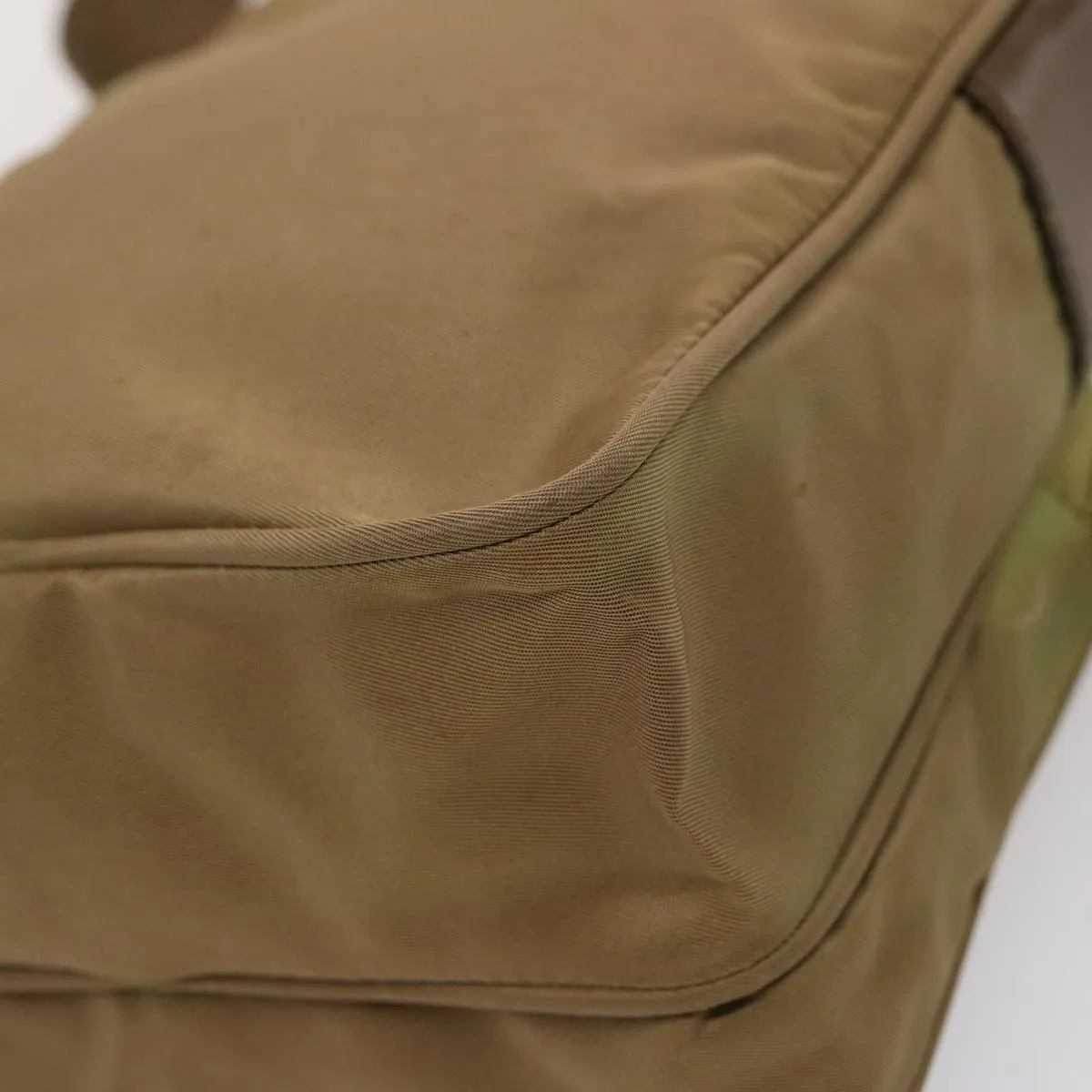 Trendy Inspired Prada Shoulder Bag Nylon Khaki Auth 75573