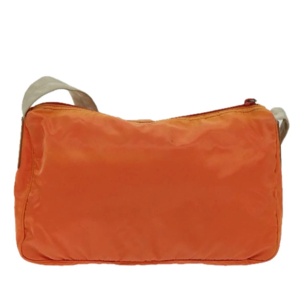 Trendy Inspired Prada Shoulder Bag Nylon Orange Auth 74735