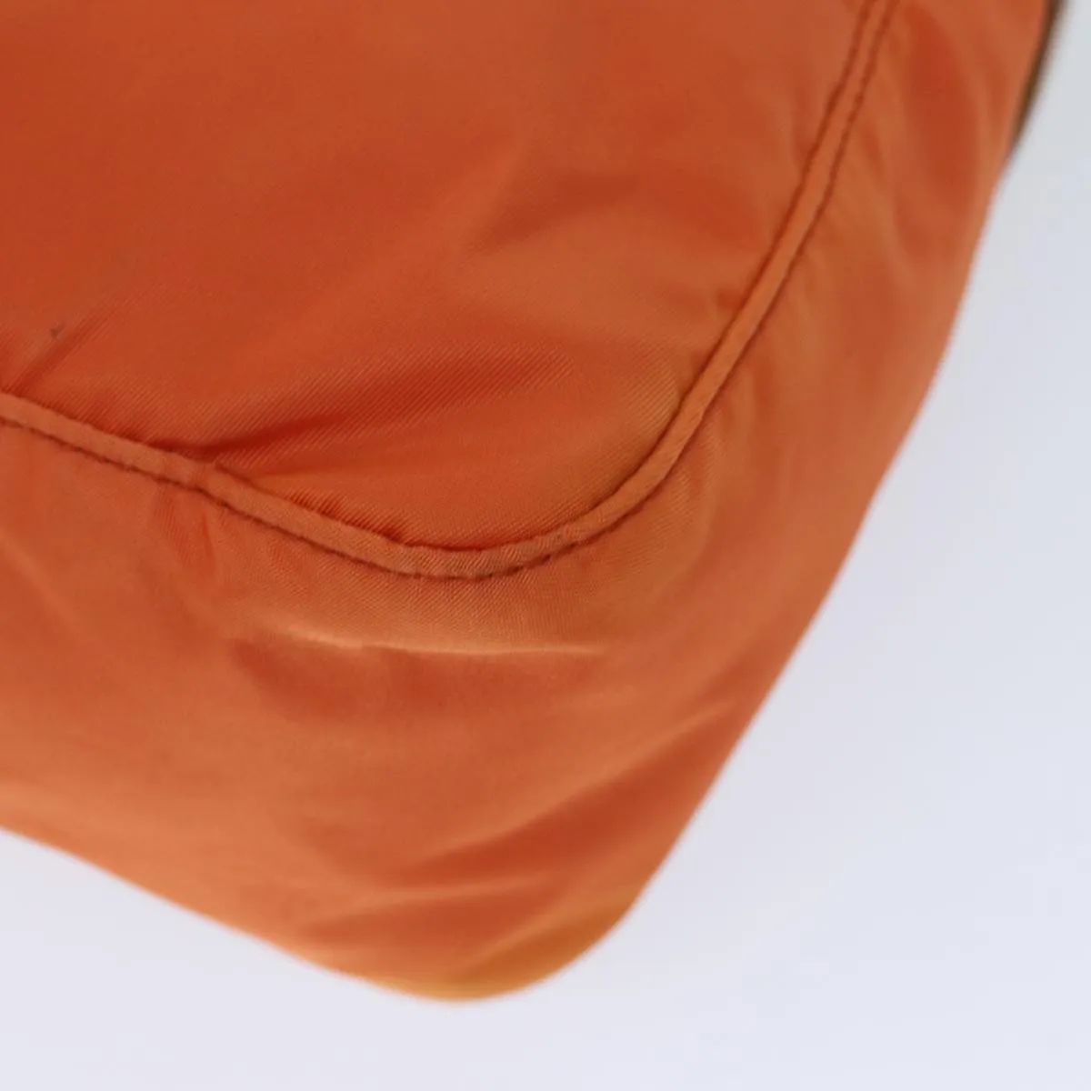 Trendy Inspired Prada Shoulder Bag Nylon Orange Auth 74735
