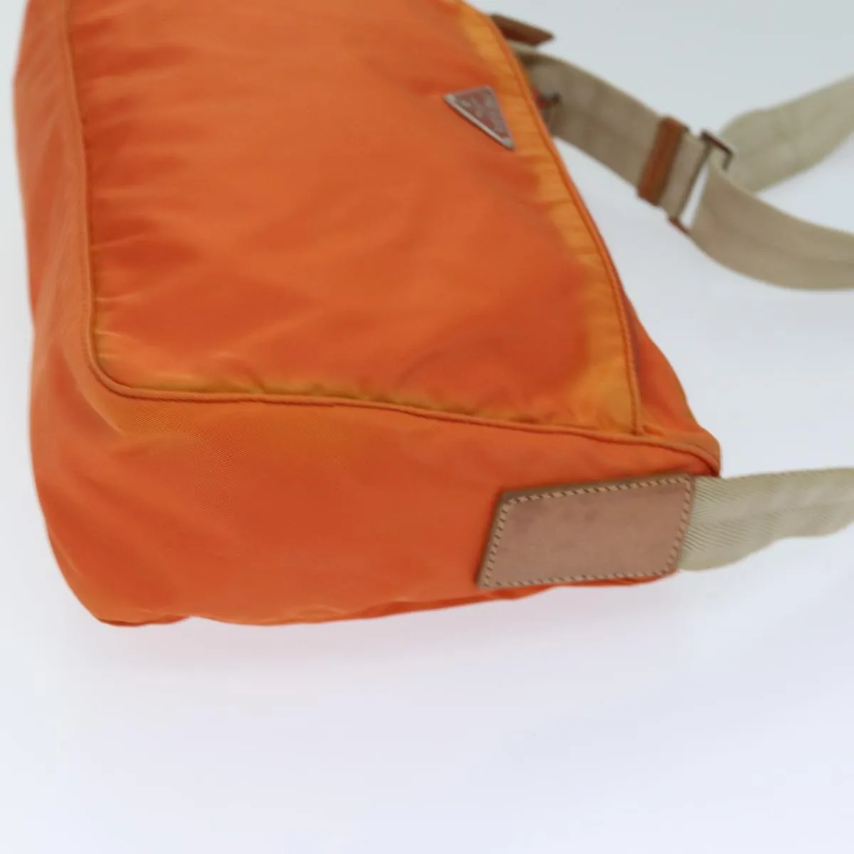 Trendy Inspired Prada Shoulder Bag Nylon Orange Auth 74735