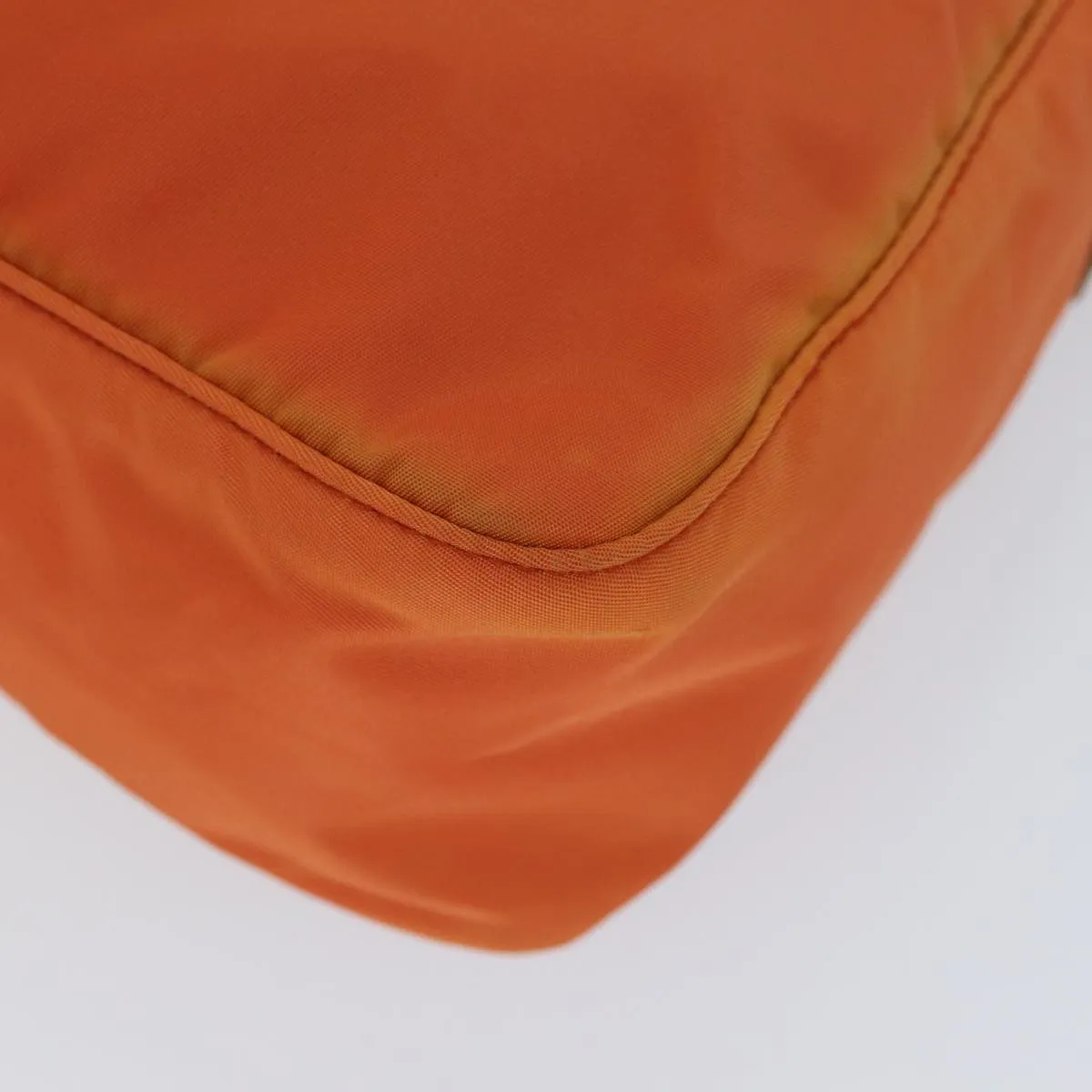 Trendy Inspired Prada Shoulder Bag Nylon Orange Auth 74735