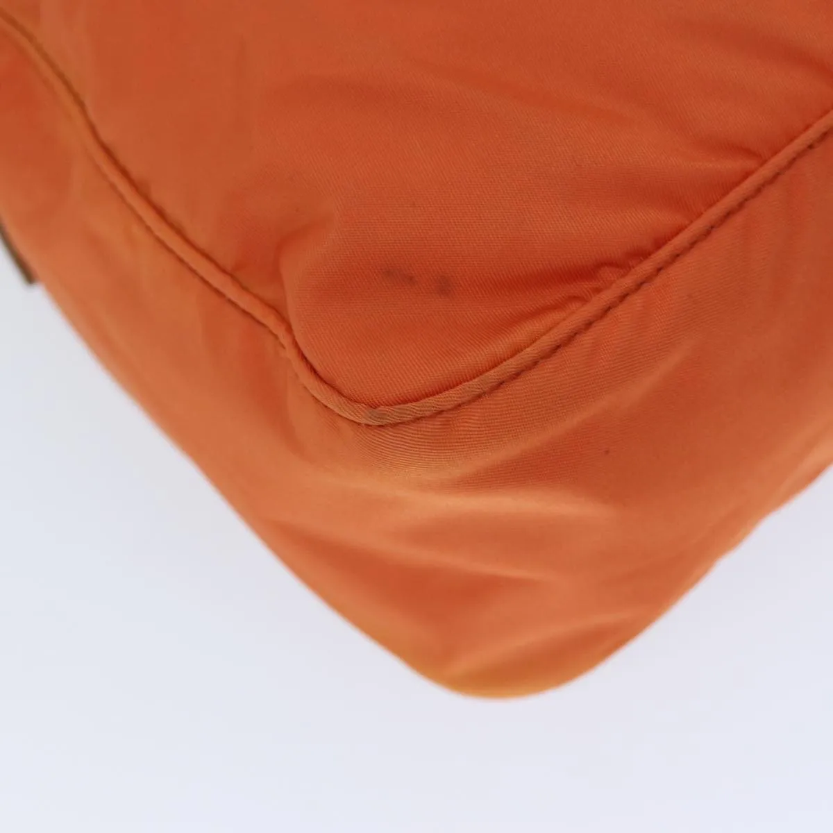 Trendy Inspired Prada Shoulder Bag Nylon Orange Auth 74735