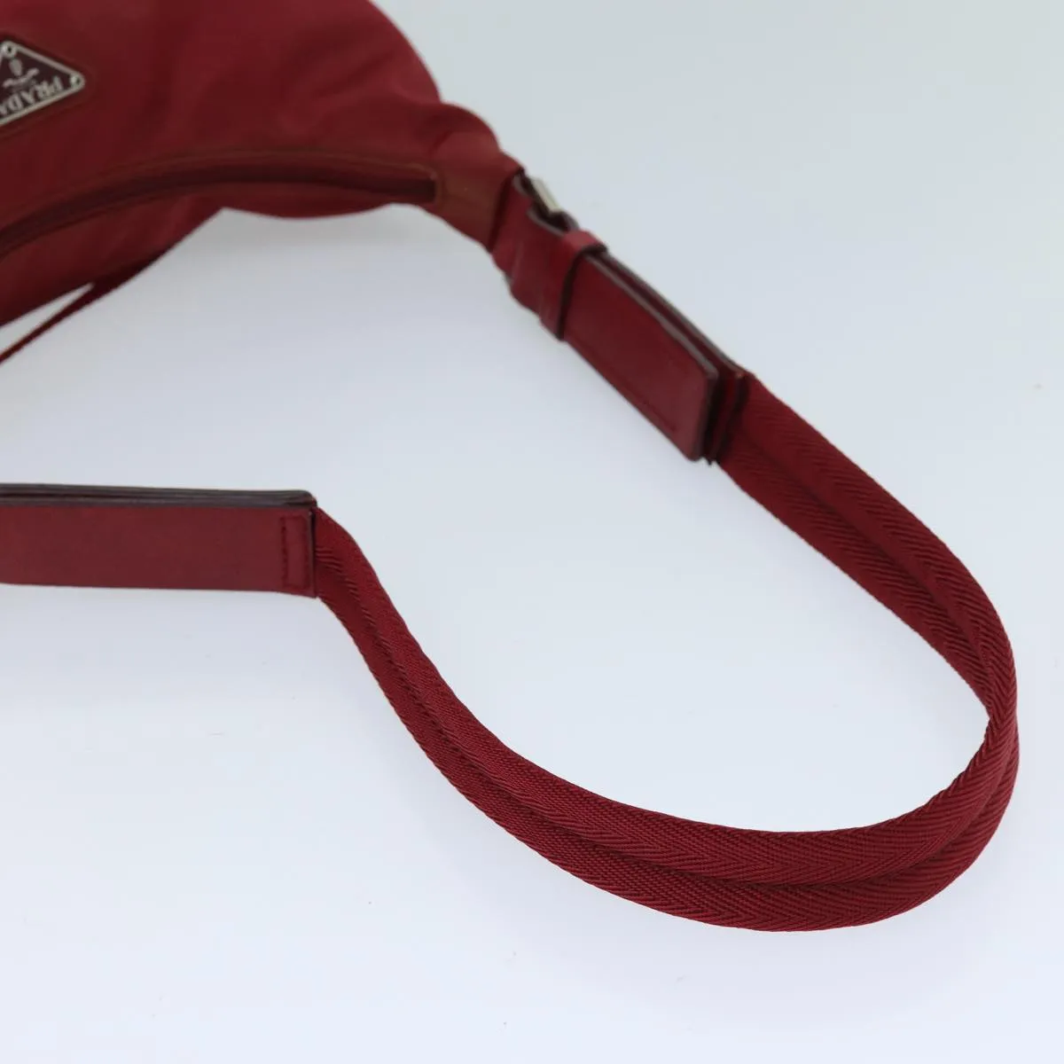 Trendy Inspired Prada Shoulder Bag Nylon Red Auth 73100