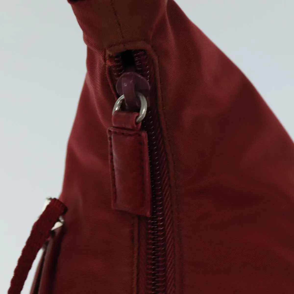 Trendy Inspired Prada Shoulder Bag Nylon Red Auth 73100