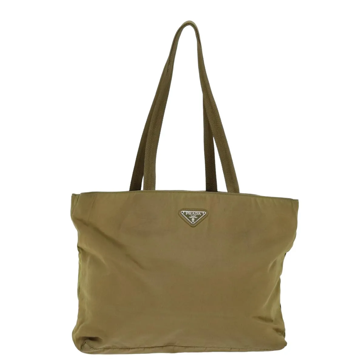 Trendy Inspired Prada Tote Bag Nylon Beige Auth 75582