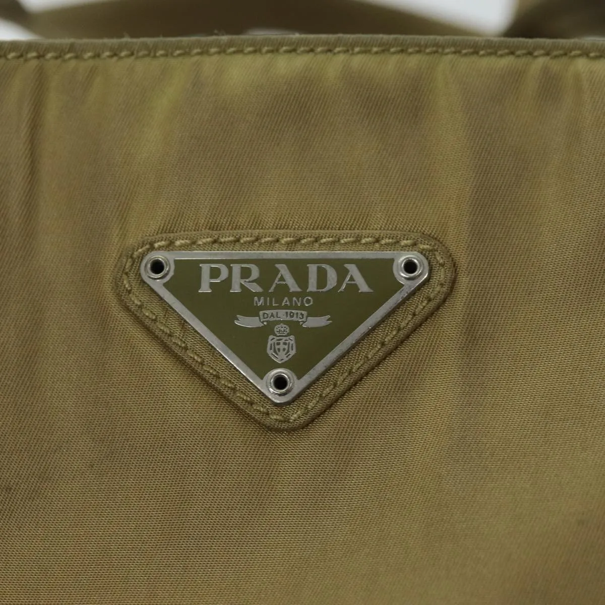 Trendy Inspired Prada Tote Bag Nylon Beige Auth 75582
