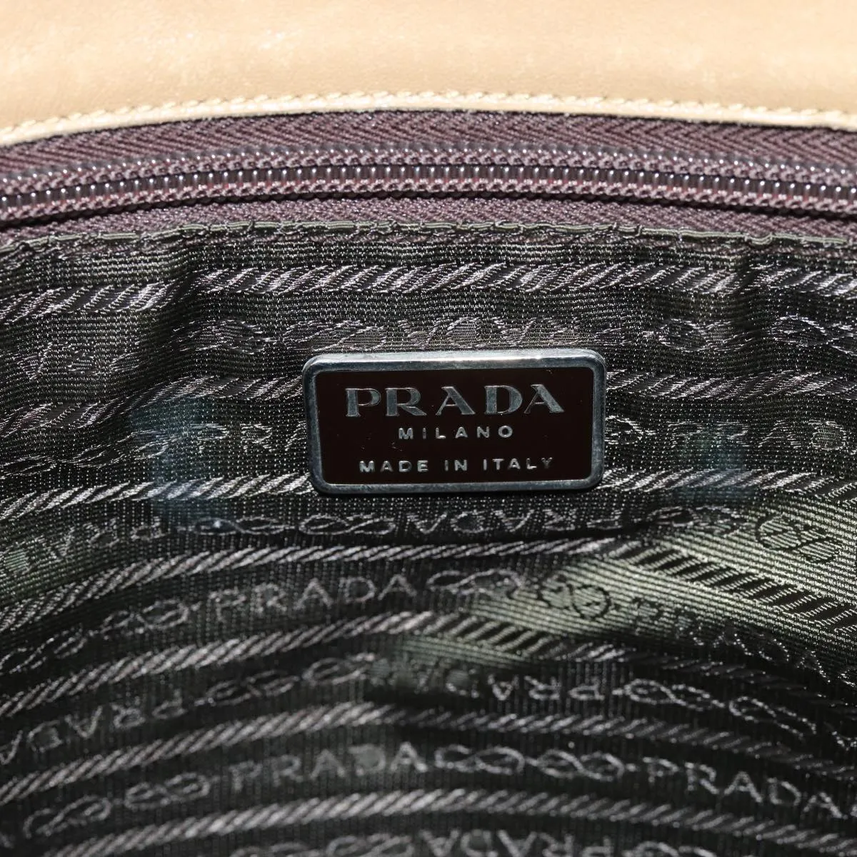 Trendy Inspired Prada Tote Bag Nylon Beige Auth 75582
