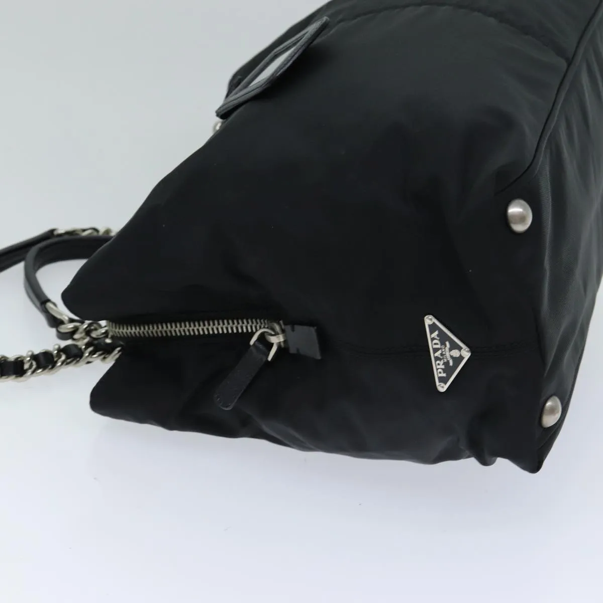 Trendy Inspired Prada Tote Bag Nylon Black Auth 75367
