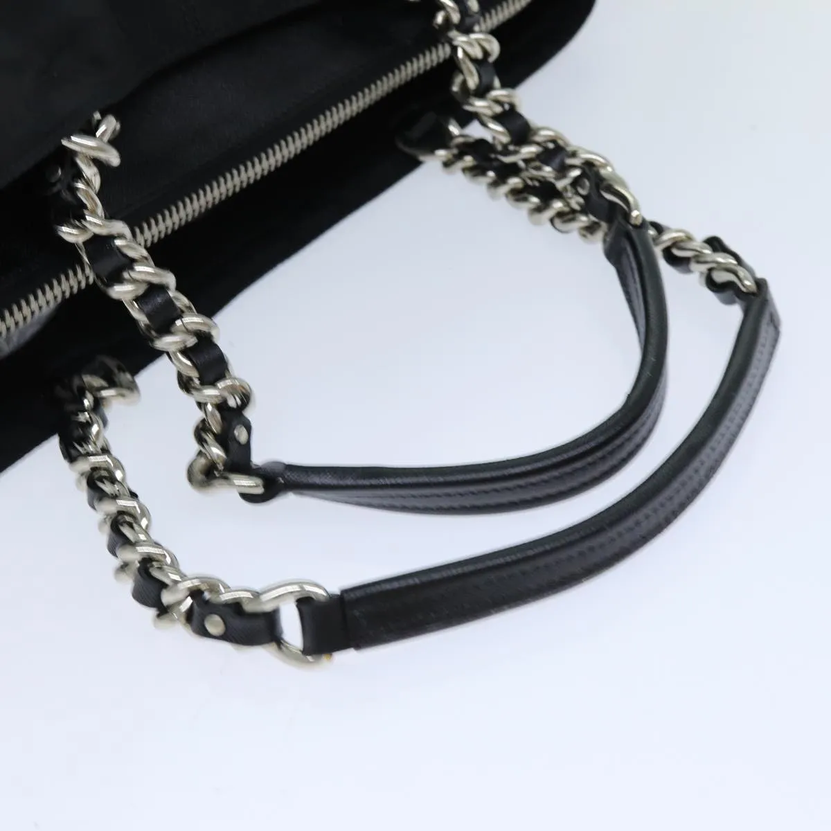 Trendy Inspired Prada Tote Bag Nylon Black Auth 75367