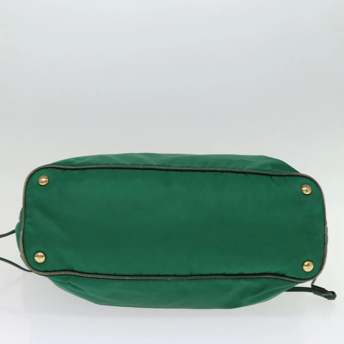 Trendy Inspired Prada Tote Bag Nylon Green Auth 74471